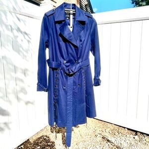 Prabal Gurung Navy Trench Coat for Lane Bryant